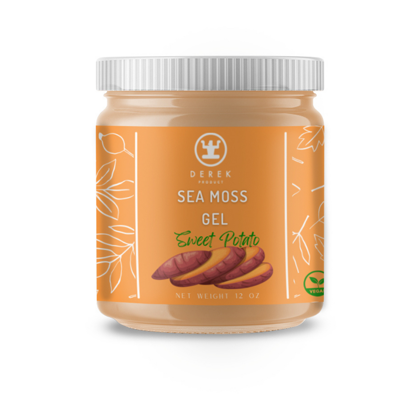 Sweet Potato Sea Moss Gel - Made with Wildcrafted Sea Moss & Cinnamon - DerekProduct