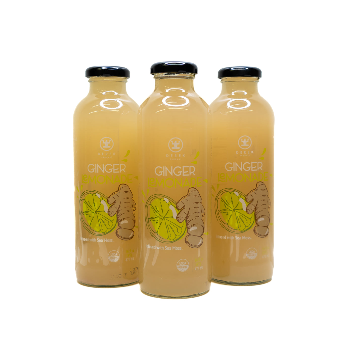 Ginger Lemonade w/ Sea Moss - 16oz - DerekProduct