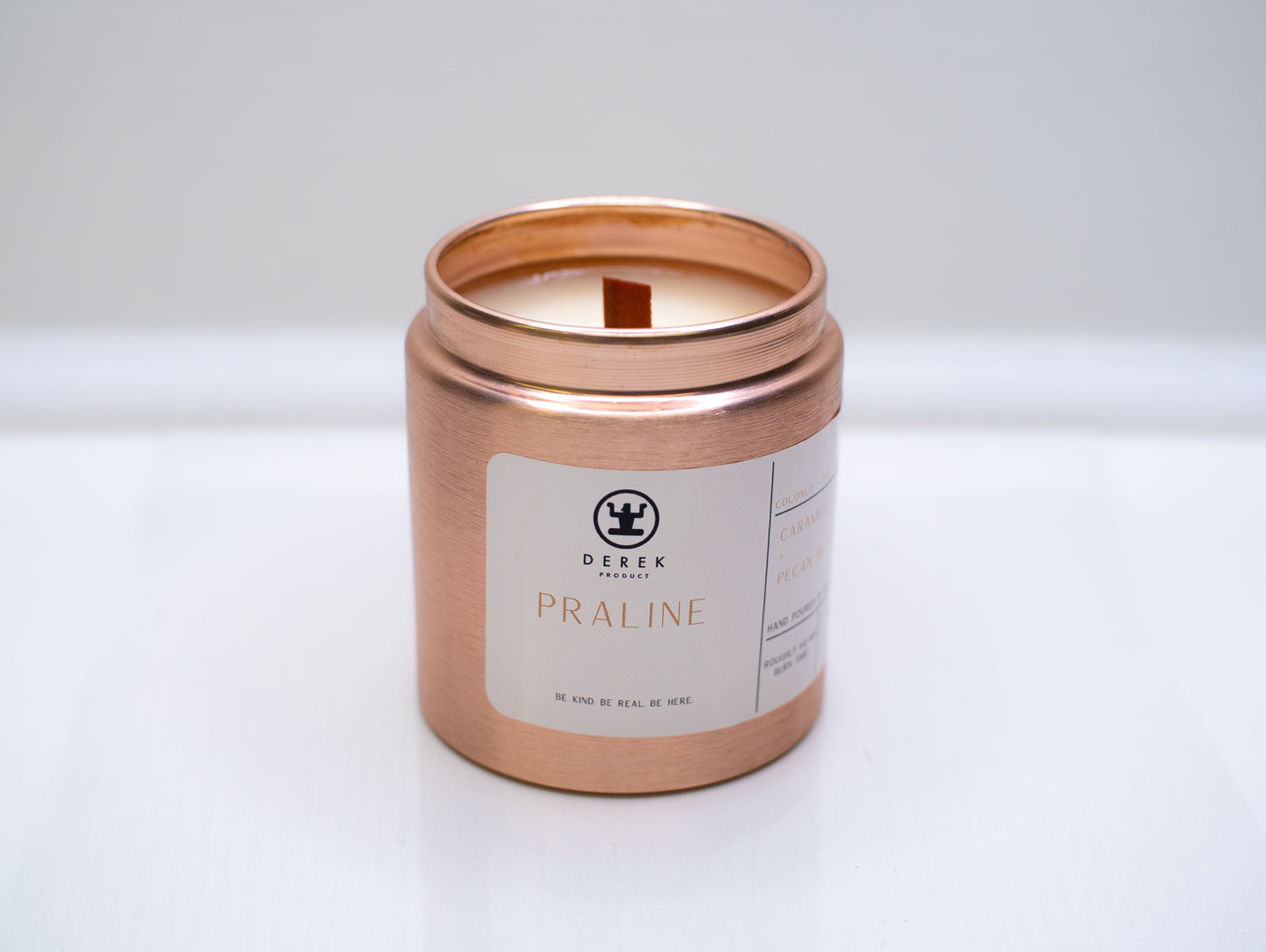 Derek Product – Praline Vegan Soy Candle Natural Organic and Non-Toxic 10 OZ - DerekProduct