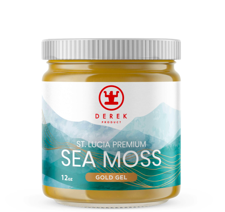 Derek Product - Gold Sea Moss Gel Organic Wildcrafted Detox St. Lucia Thyroid Supplement - DerekProduct