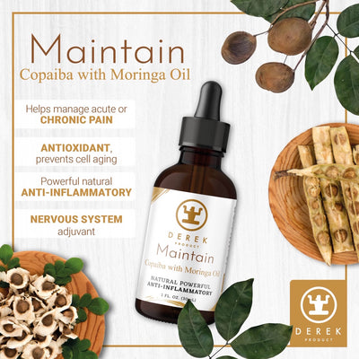 Copaiba w/ Organic Moringa Oil -30ml ANTI-INFLAMMATORY BLEND - Derek Product